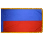 Haiti indoor civil flag with fringe