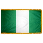 Nigeria indoor flag with fringe