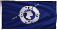 Seadog Blue custom boat flag