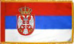 Serbia indoor flag