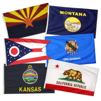 50 state outdoor flag set, nylon
