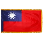 Taiwan indoor flag with fringe