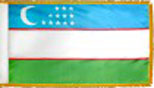 Uzbekistan indoor flag