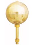 Gold anodized aluminum ball top