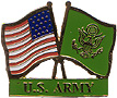 Army / USA crossed flag pin