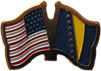 Bosnia  / USA frienship flag lapel pin