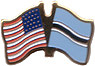 Botswana / USA friendship flag lapel pin