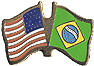 Brazil / USA lapel pin