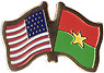 Burkina Faso / USA friendship flag lapel pin