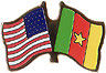 Cameroon / USA friendship flag lapel pin