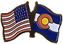 Colorado / USA friendship flag lapel pin