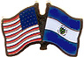 El Salvador / USA friendship flag lapel pin