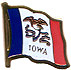 Iowa flag lapel pin