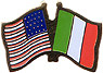 Italy, USA lapel pin