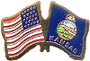 Kansas friendship flag lapel pin