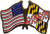 Maryland friendship flag lapel pin