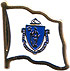 Massachusetts flag lapel pin