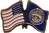 Nebraska friendship flag lapel pin