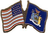 New York flag lapel pin