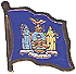 New York state flag lapel pin