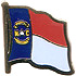 North Carolina flag lapel pin