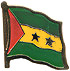 Sao Tome & Principe flag lapel pin