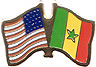 Senegal / USA friendship flag lapel pin