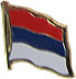 Serbia flag lapel pin