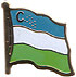 Uzbekistan flag lapel pin