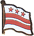 Washington DC flag lapel pin