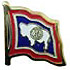 Wyoming flag lapel pin